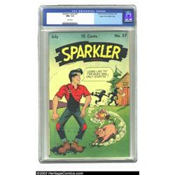 Sparkler Comics #57 Mile High pedigree (United Features Syndicate, 1946) CGC NM+ 9.6 White pages