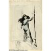 Image 1 : Frank Frazetta - Original Sketch, Woman Escaping (undated)