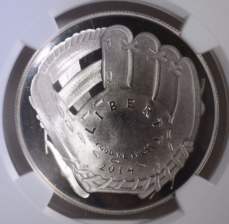 2014P BASEBALL HOF SILVER DOLLAR NGC PF 69 ULTRA CAMEO RED SOX LABEL
