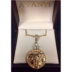 Elegant 14K Gold DSC Pendant