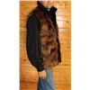 Image 1 : Men's Natural Beaver Fur Vest with Sheared Beaver Fur Trim