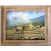 Image 1 : "Estes Royal" - Framed Original Oil on Canvas by Wildlife Artist Ronnie Wells