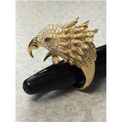 Handmade Diamond Eagle Ring