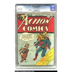 Action Comics #95 (DC, 1946) CGC VF/NM 9.0 Off-white to white pages