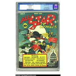 All Star Comics #4 (DC, 1941) CGC VG 4.0 Off-white pages