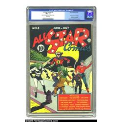 All Star Comics #5 (DC, 1941) CGC VF+ 8.5 White pages