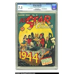 All Star Comics #21 (DC, 1944) CGC VF- 7.5 Off-white to white pages