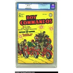 Boy Commandos #7 Pennsylvania pedigree (DC, 1944) CGC NM 9.4 Off-white to white pages