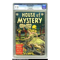 House of Mystery #1 (DC, 1952) CGC VF- 7.5 Off-white to white pages