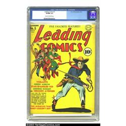 Leading Comics #5 (DC, 1942) CGC VF/NM 9.0 Cream to off-white pages