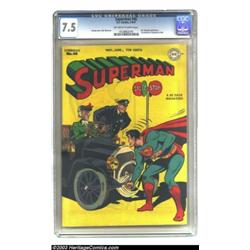 Superman #46 (DC, 1947) CGC VF- 7.5 Off-white to white pages
