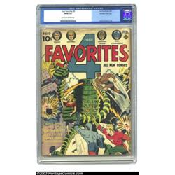 Four Favorites #9 Kurtzman File Copy (Ace, 1943) CGC FR/GD 1.5 Light tan to off-white pages