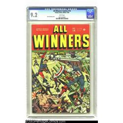 All Winners Comics #14 (Timely, 1944) CGC NM- 9.2 White pages