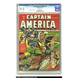 Captain America Comics #8 (Timely, 1941) CGC NM- 9.2 Off-white pages