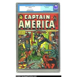 Captain America Comics #10 Crowley pedigree (Timely, 1942) CGC VF 8.0 Cream to off-white pages