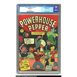 Powerhouse Pepper Comics #1 Crowley pedigree (Timely, 1943) CGC VF/NM 9.0 Off-white pages
