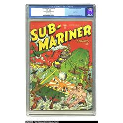 Sub-Mariner Comics #8 (Timely, 1942) CGC VF 8.0 Off-white pages