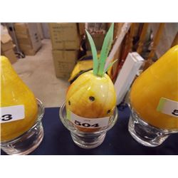 POLISHED CARVED ALABASTER STONE FRUIT / VEGIES - PINEAPPLE