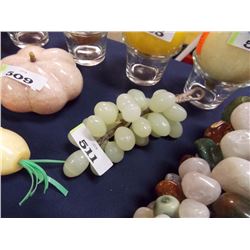 POLISHED CARVED ALABASTER STONE FRUIT / VEGIES - GRAPES (MED)