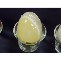 POLISHED STONE CARVED EGG - CLEAR