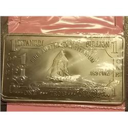 INVESTOR BAR - 1oz .999 FINE TITANIUM - SHARK MOTIF - AUTRALIA MINT - ONLY 400 MINTED