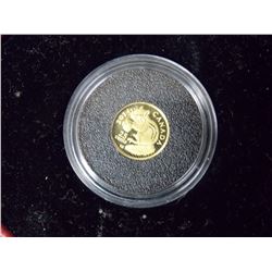 INVESTOR COIN - .999 GOLD CDA 2014 CHIPMUNK MOTIF - 1/2 GRAM - MINT IN CASE - WITH BOX & CERTIFICATE