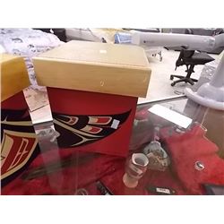 LIDDED WOOD BOX - FIRST NATIONS MOTIF