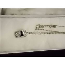 COLLECTABLE - WHISTLE - RHINESTONE STUDDED ON CHAIN