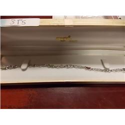 BRACELET - 6 OVAL FACETTED MULTI GEMSTONES & DIAMOND IN STERLING SILVER SETTING - RETAIL ESTIMATE $4