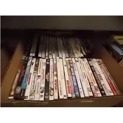 BOX OFAPPROX 50 ASSORTED DVD'S