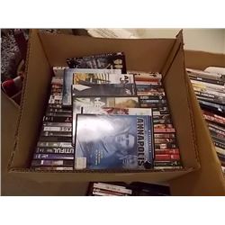 BOX OFAPPROX 50 ASSORTED DVD'S