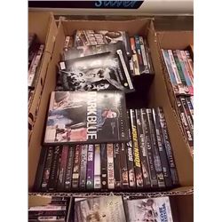 BOX OFAPPROX 50 ASSORTED DVD'S