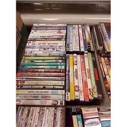 BOX OFAPPROX 50 ASSORTED DVD'S