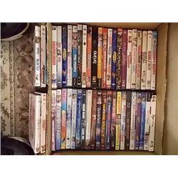 BOX OF APPROX 50 DVD'S