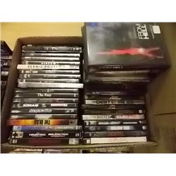 BOX OF APPROX 50 DVD'S