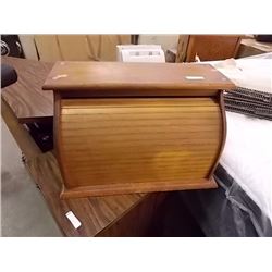 WOOD ROLL TOP BREAD BOX