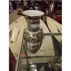 HAND CRAFTED PAINTED VASE - 10 ½"