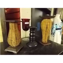 DESIGNER CANDLE HOLDERS - 4PC