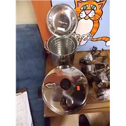 PASTA COOKING POT WITH LID - STAINLESS STEEL