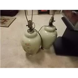 PAIR OF DESIGNER LAMPS - NO SHADES
