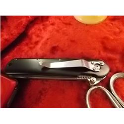 FOLDING KNIFE "DUCK 440 STEEL" WITH BELT CLIP - HANDLE WITH CIRCLES