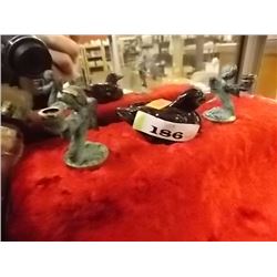 SMALL DUCK & 2 BRASS ANGELS