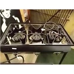 AUTO IGNITION 3 BURNER PROPANE COOKER - 34" X 29" TALL