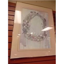 PICTURE- SPRING WREATH SIGNED PRINT