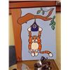 Image 1 : OIL PICTURE - CAT IN TREE