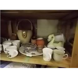 SHELF LOT OF COLLECTABLES AND OTHER