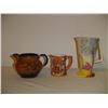 Image 1 : 3 English Milk Pitchers Cottage Ware Etc.