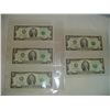 Image 1 : 5 Us 2 Dollar Bills