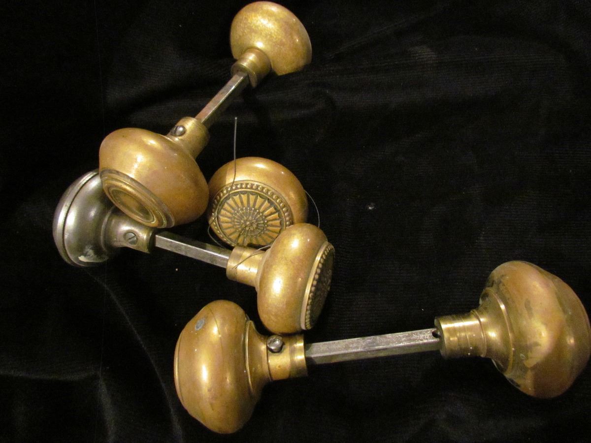 3 Sets Brass Door Knobs