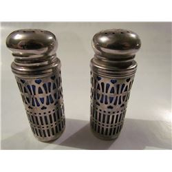 Colbalt Blue – Silver Overlay Salt & Pepper Shaker